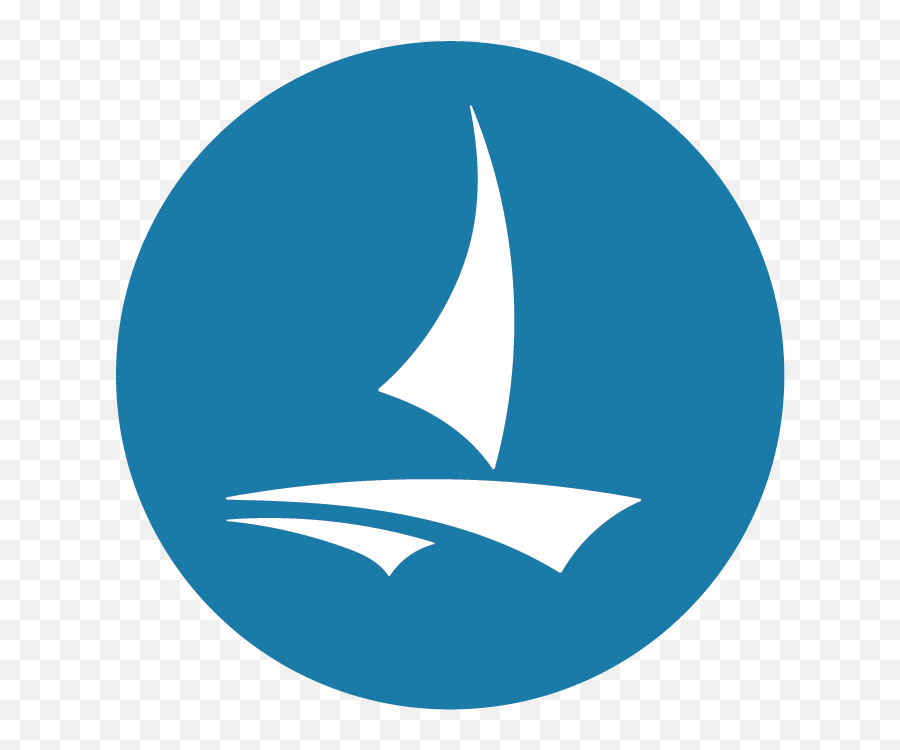 Sailboat City Logo Icon Circle Blue - Minneapolis Sailboat Logo Emoji,Sailboat Logo
