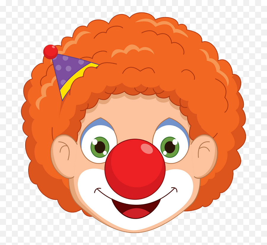 Clown Face Clipart Transparent - Clownsnase Clipart Emoji,Face Clipart