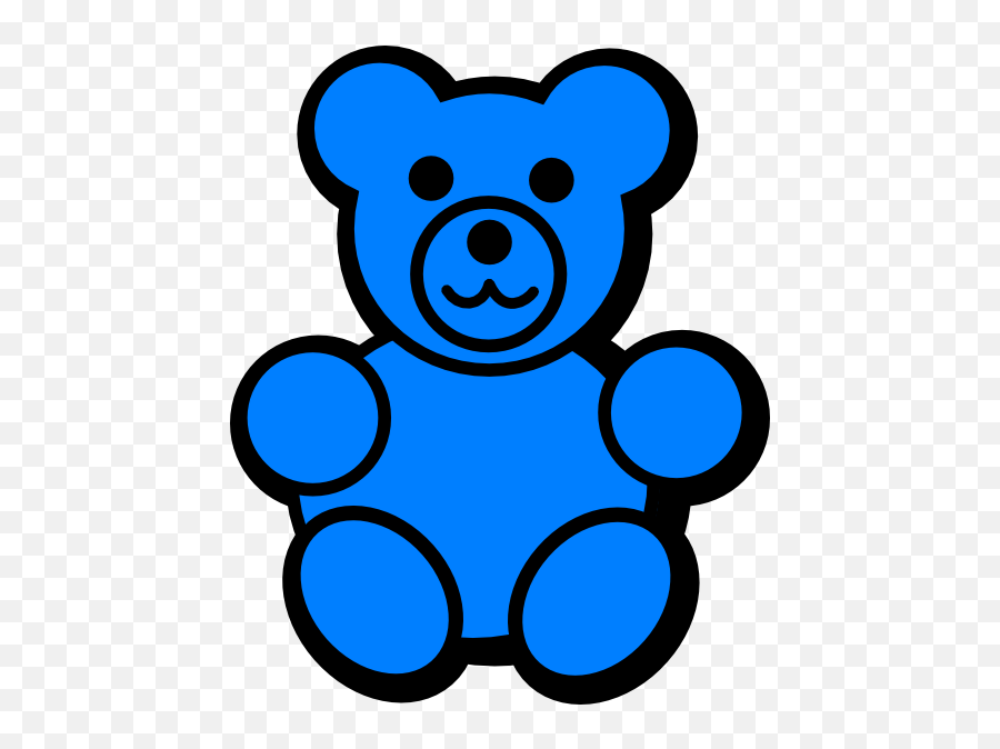 Little Bear Clipart - Blue Teddy Clipart Emoji,Bear Clipart