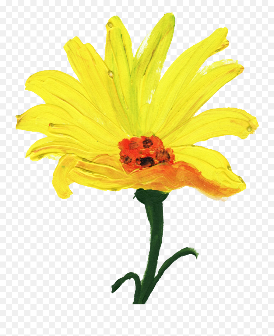 12 Simple Painted Flower Emoji,Painted Flowers Png