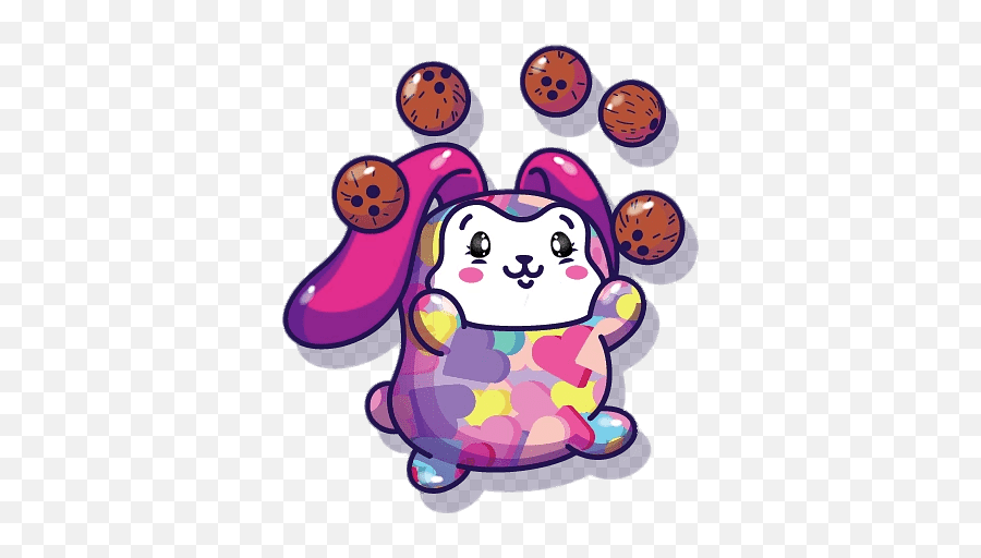 Pikmi Pop Heartly The Juggling Bunny Transparent Png - Stickpng Emoji,Juggling Clipart