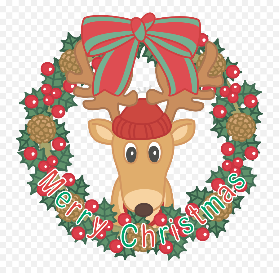 Christmas Eve Deer Reindeer Png Clipart - Reindeer Christmas Cartoon Cute Transparent Reindeer Emoji,Christmas Eve Clipart