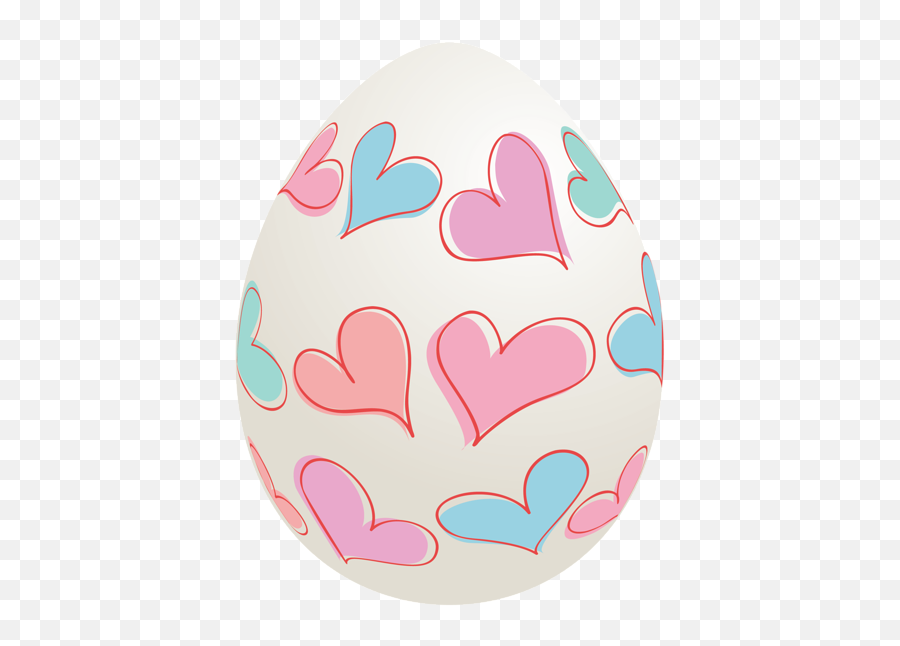 Easter Egg With Hearts Png Clipart Picture Easter Pictures - Heart Easter Egg Clipart Transparent Background Emoji,Easter Clipart Free