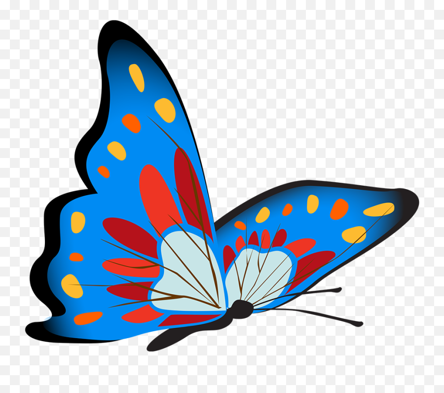 Butterfly Clipart Butterfly Clip Art Cartoon Butterfly - Clip Art Kupu Kupu Emoji,Butterfly Clipart