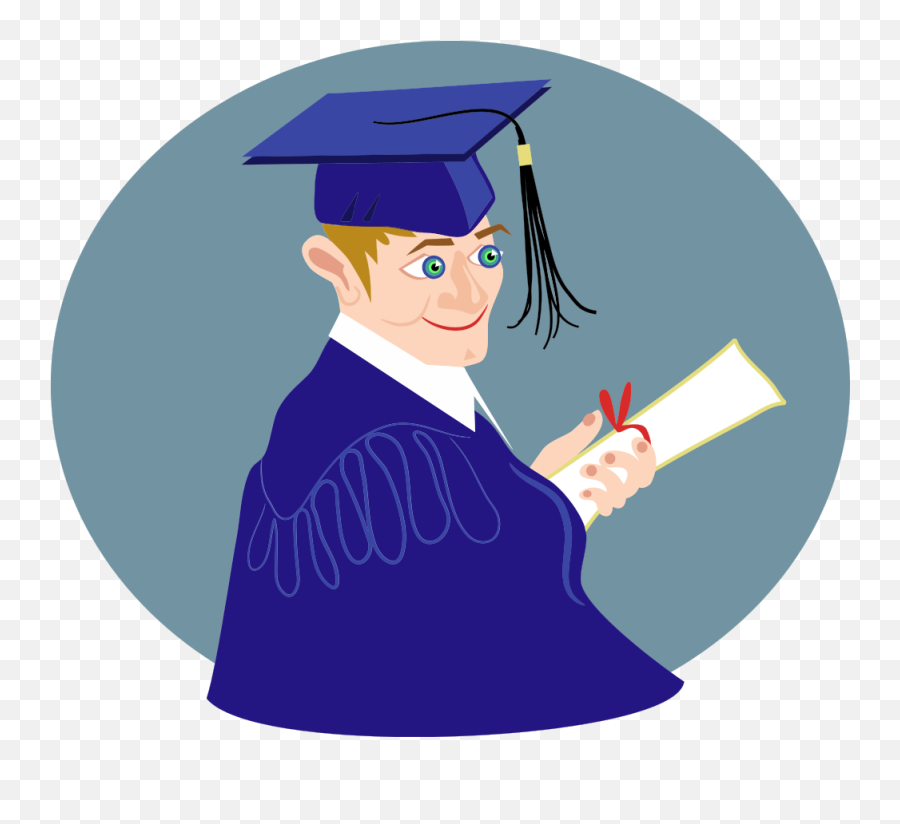 Onlinelabels Clip Art - Graduation Boy Emoji,Graduation Cap Transparent