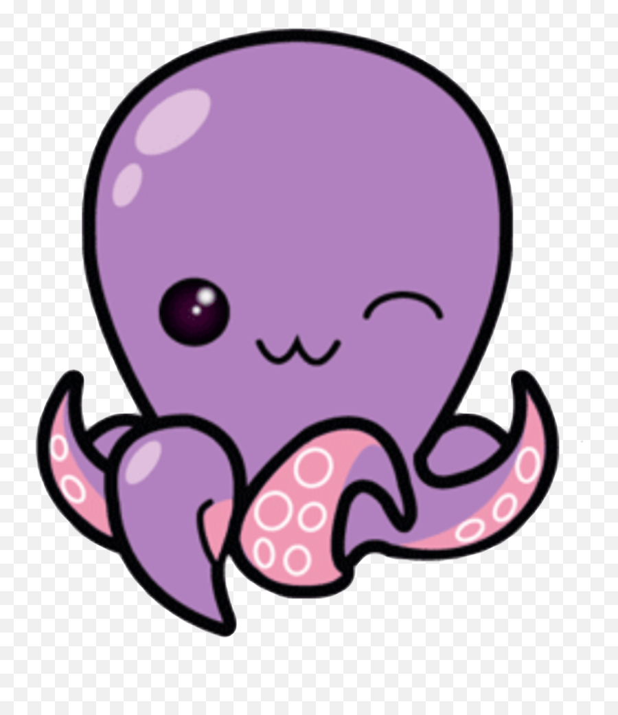 Squid Clipart Transparent Background - Octopus Kawaii Png Emoji,Squid Clipart
