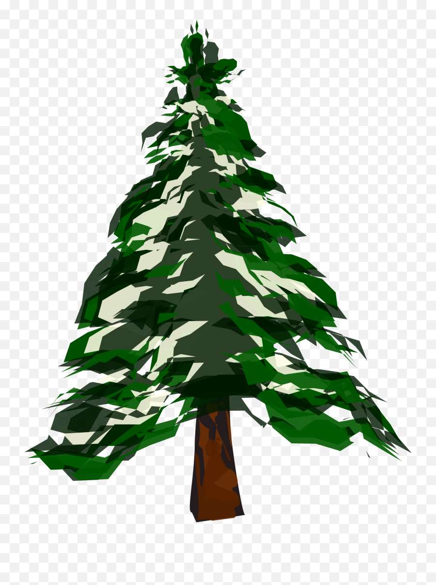 Pine Tree With Snow Clipart Kid 4 - Clipartingcom Winter Pine Trees Cartoon Emoji,Snow Clipart