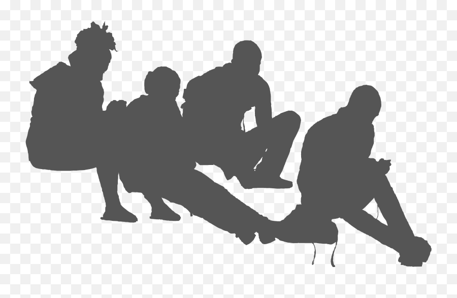 People Sitting Png - Group Of People Sitting Silhouette Png Emoji,People Sitting Png
