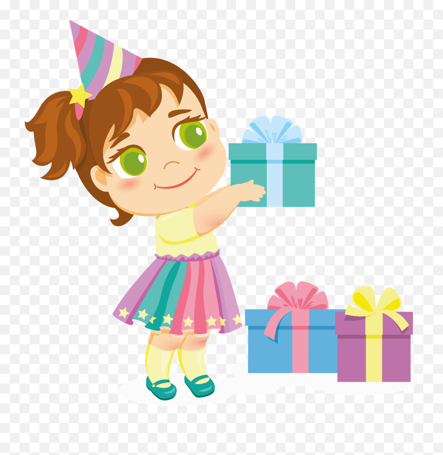 Little Girl Birthday Clipart Free Download Transparent Png - Png Birthday Girl Illustration Emoji,Birthday Clipart