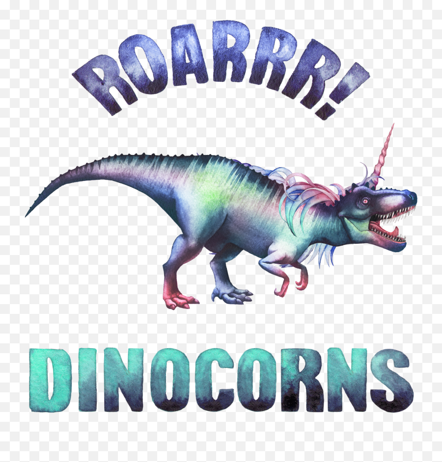 Magical Fantasy Tyrannosaurus Rex With - Dinosaur Gender Reveal Ideas Emoji,Unicorn Horn Png