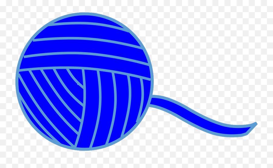 Blue Ball Of Yarn Png Svg Clip Art For - Blue Yarn Ball Clipart Emoji,Yarn Png