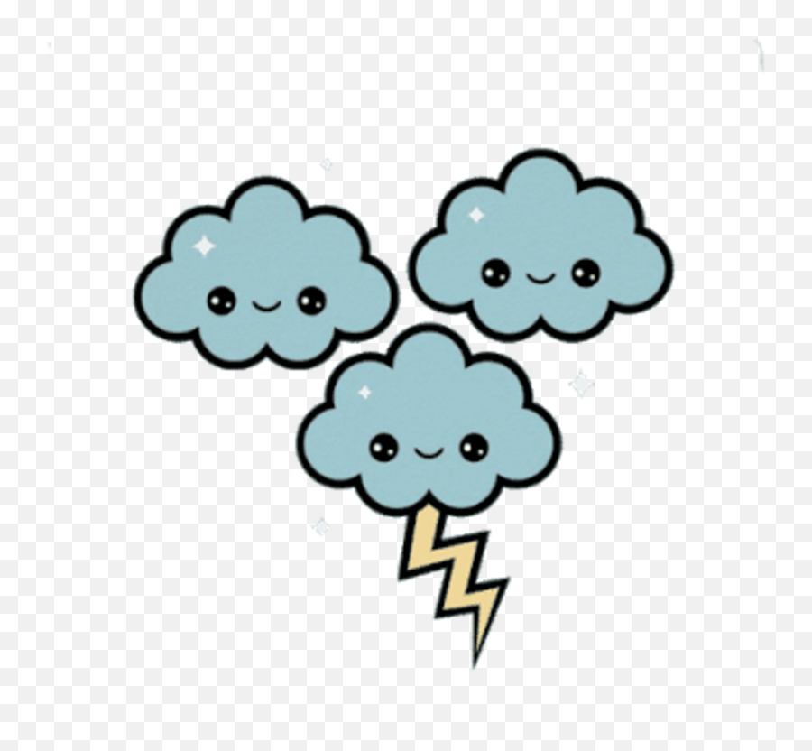 Download Cloud Clipart Kawaii - Cute Thundercloud Png Image Cute Cloud Png Emoji,Cloud Clipart Transparent Background