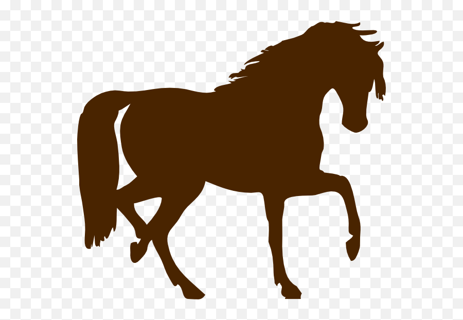 Broiwn Horse Silhouette - Horse Silhouette Clip Art Emoji,Horse Clipart