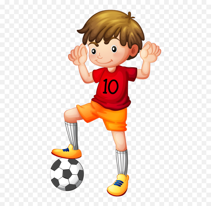 Football Exercise Clipart - Boy Playing Football Clipart Emoji,Exercise Clipart
