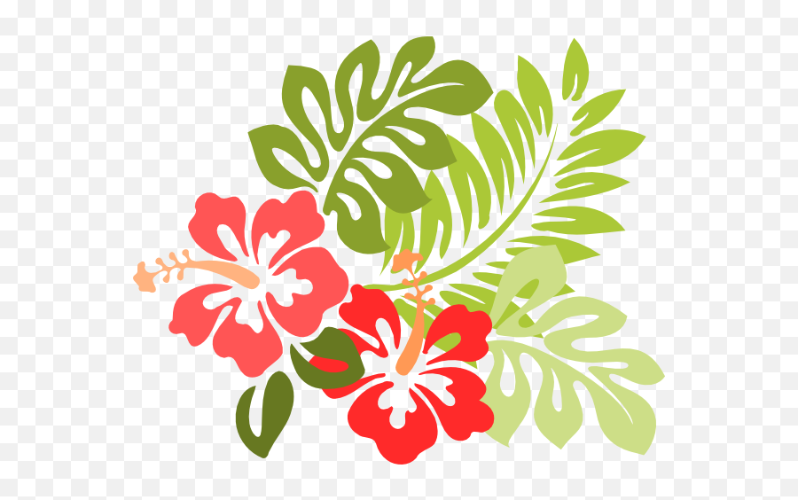 Hawaiian Flower Border Clipart - Clip Art Hibiscus Emoji,Flower Border Clipart