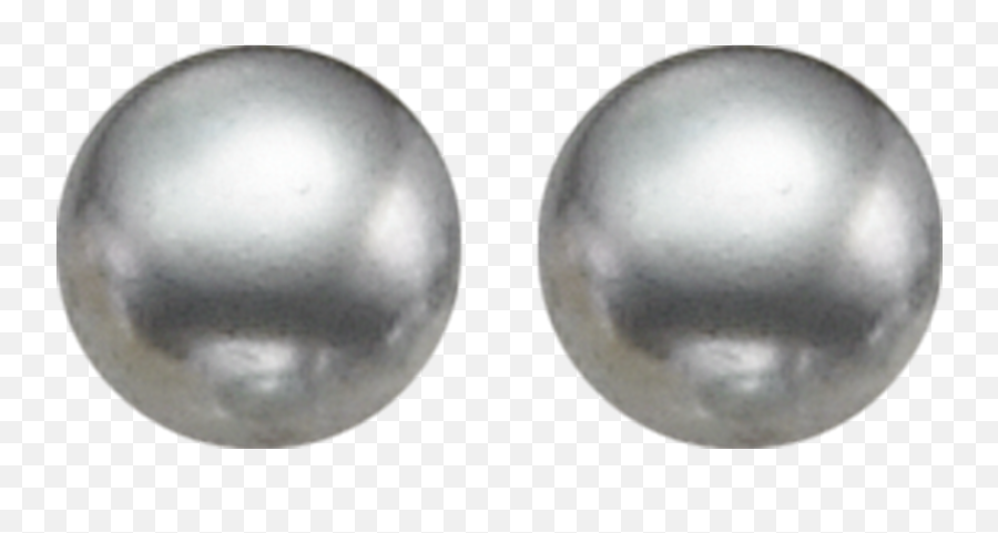 Grey Freshwater Pearl Stud Earrings In Sterling Silver 8mm Emoji,Transparent Earrings