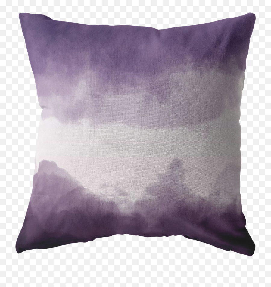 Download Hd Purple Watercolor Throw Pillow - Throw Pillow Emoji,Pillow Transparent Background