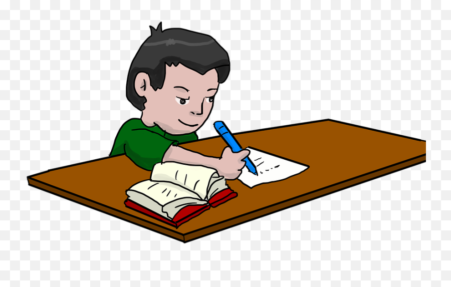Boy Studying Clipart - Boy Studying Clipart Png Emoji,Studying Clipart