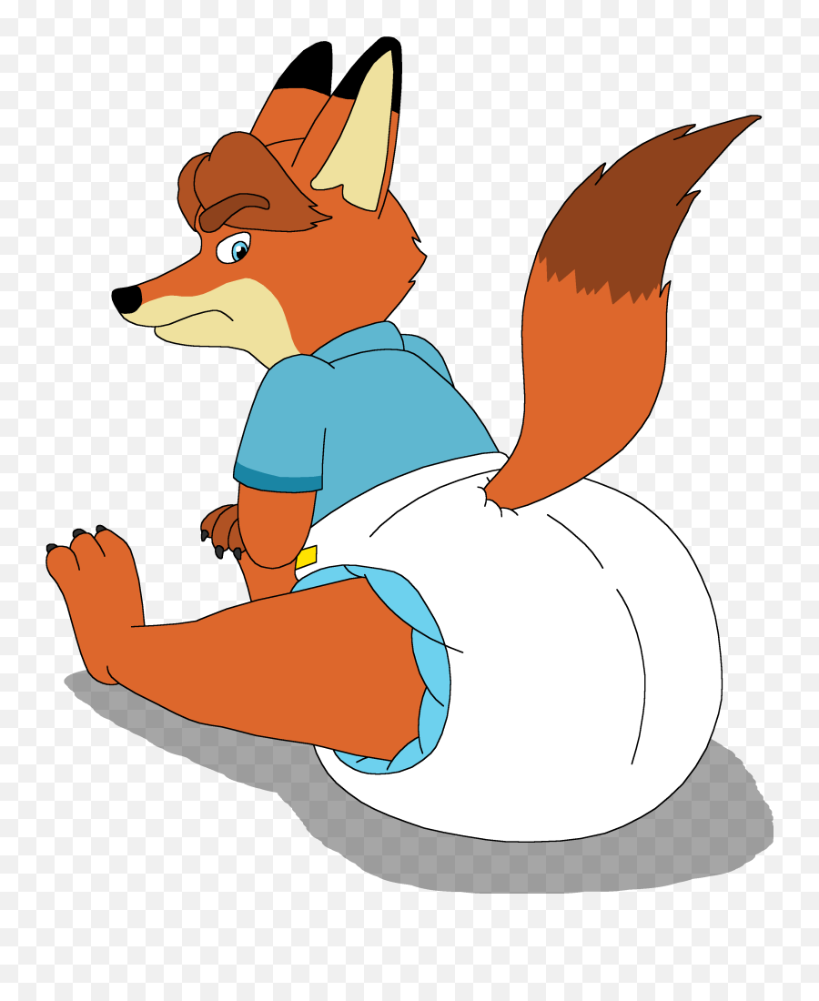Red Fox Diaper Transparent Cartoon - Jingfm Gideon Grey Diaper Emoji,Diaper Clipart