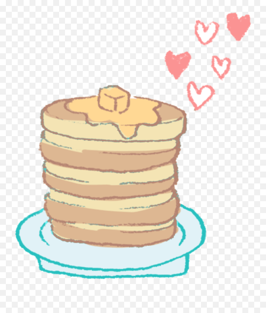 Food Cake Sweets Pancakes Sticker By Emoji,Pancakes Transparent Background