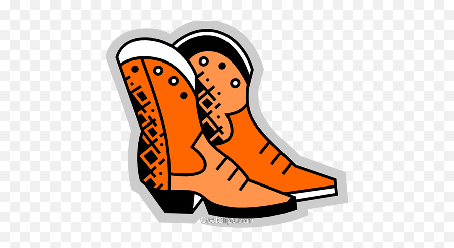 Cowboy Boots Royalty Free Vector Clip - Round Toe Emoji,Cowboy Boots Clipart