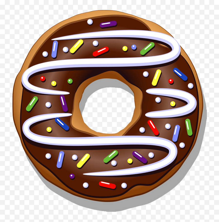 Chocolate Donut Clipart Transparent - Donut Clipart Emoji,Donut Clipart