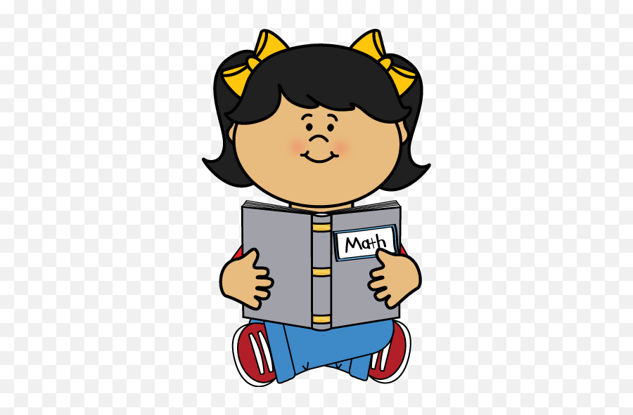 Kid Reading Book Clipart - Math Kid Clipart Emoji,Kids Clipart