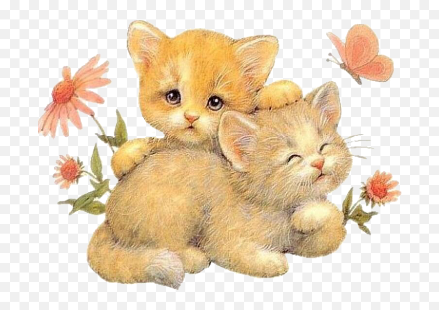 Dog And Cat Hug Clipart - Cuddly Kitten Clipart Emoji,Hug Clipart