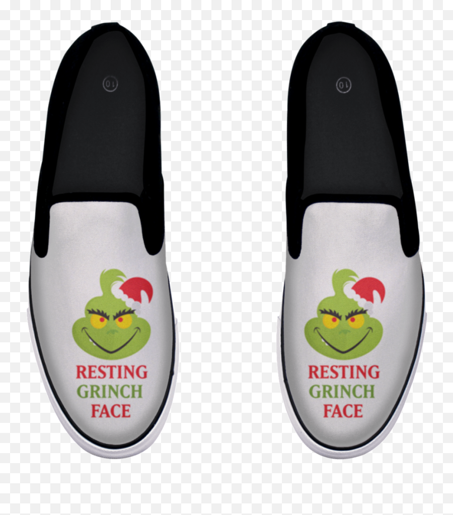 Resting Grinch Face Slip - On Shoe Grinch Face On Shoes Emoji,Grinch Face Png