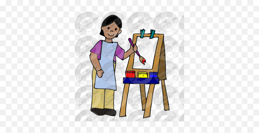 Painting Picture For Classroom - Easel Emoji,Painting Clipart