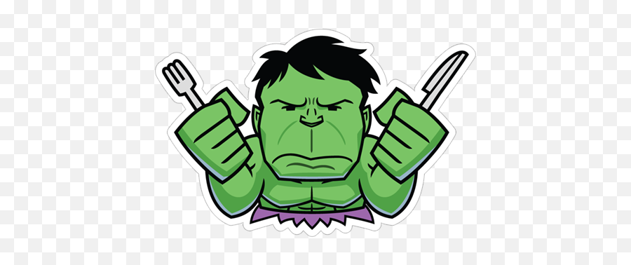 Download Hulk Transparent Png Sticker - Hulk Cartoon Emoji,Hulk Transparent