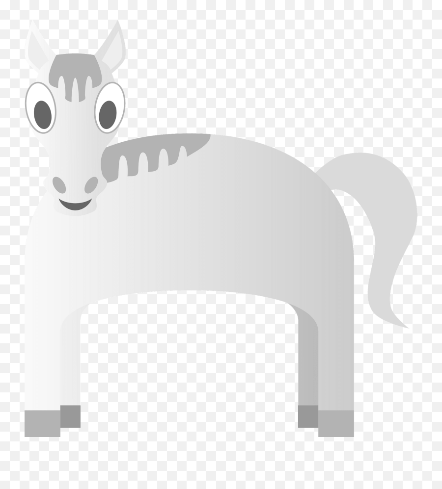 White Horse Clipart - Fictional Character Emoji,Horse Clipart Black And White
