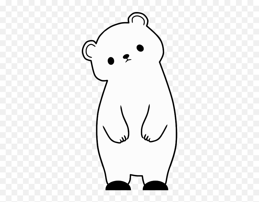 Sad Winter Bear Clipart Free Svg File - Dot Emoji,Bear Clipart