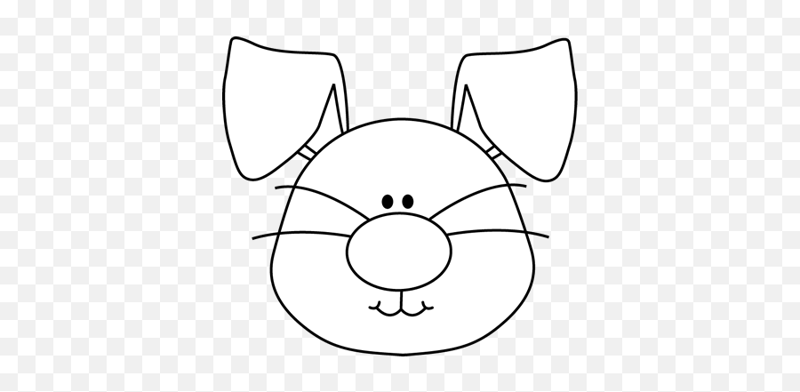 Download Hd Dog Face Clipart Black And White Bunny Head Emoji,Listen Clipart