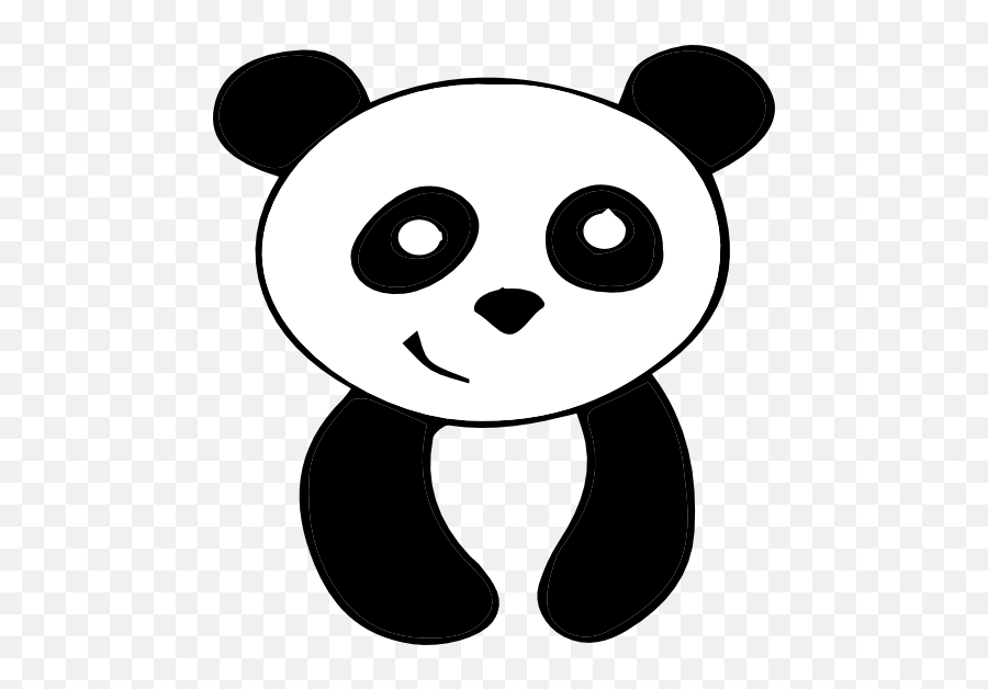 Free Panda Head Clipart Image - Panda Silhouette Clipart Emoji,Baby Panda Clipart