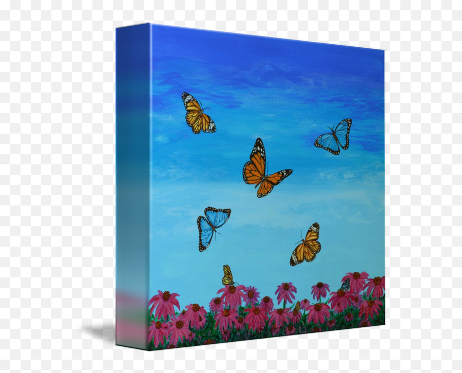 Butterfly Field By Aicy Karbstein Emoji,Butterfly Flying Png