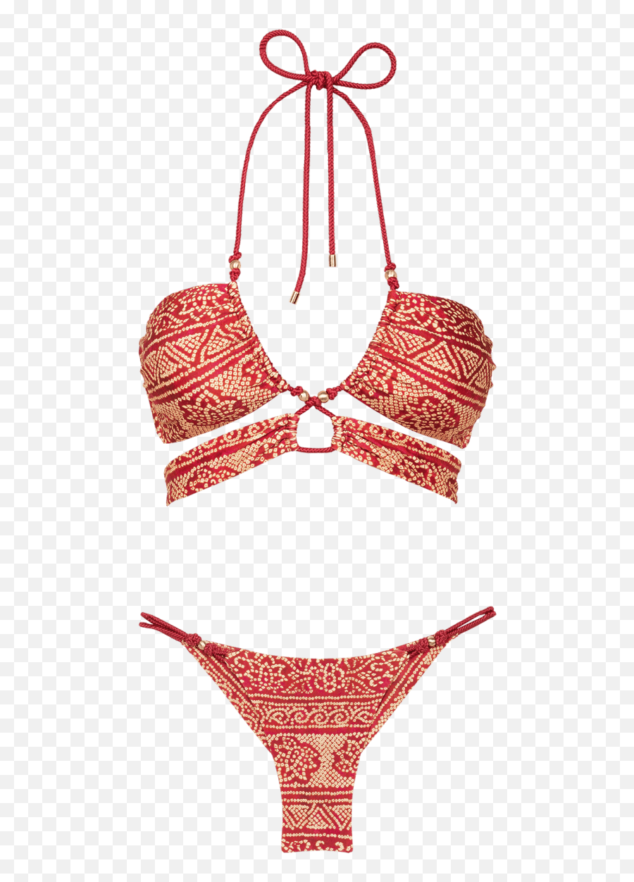 Gi Bikini - Bandhani Red Emoji,Swimsuit Png