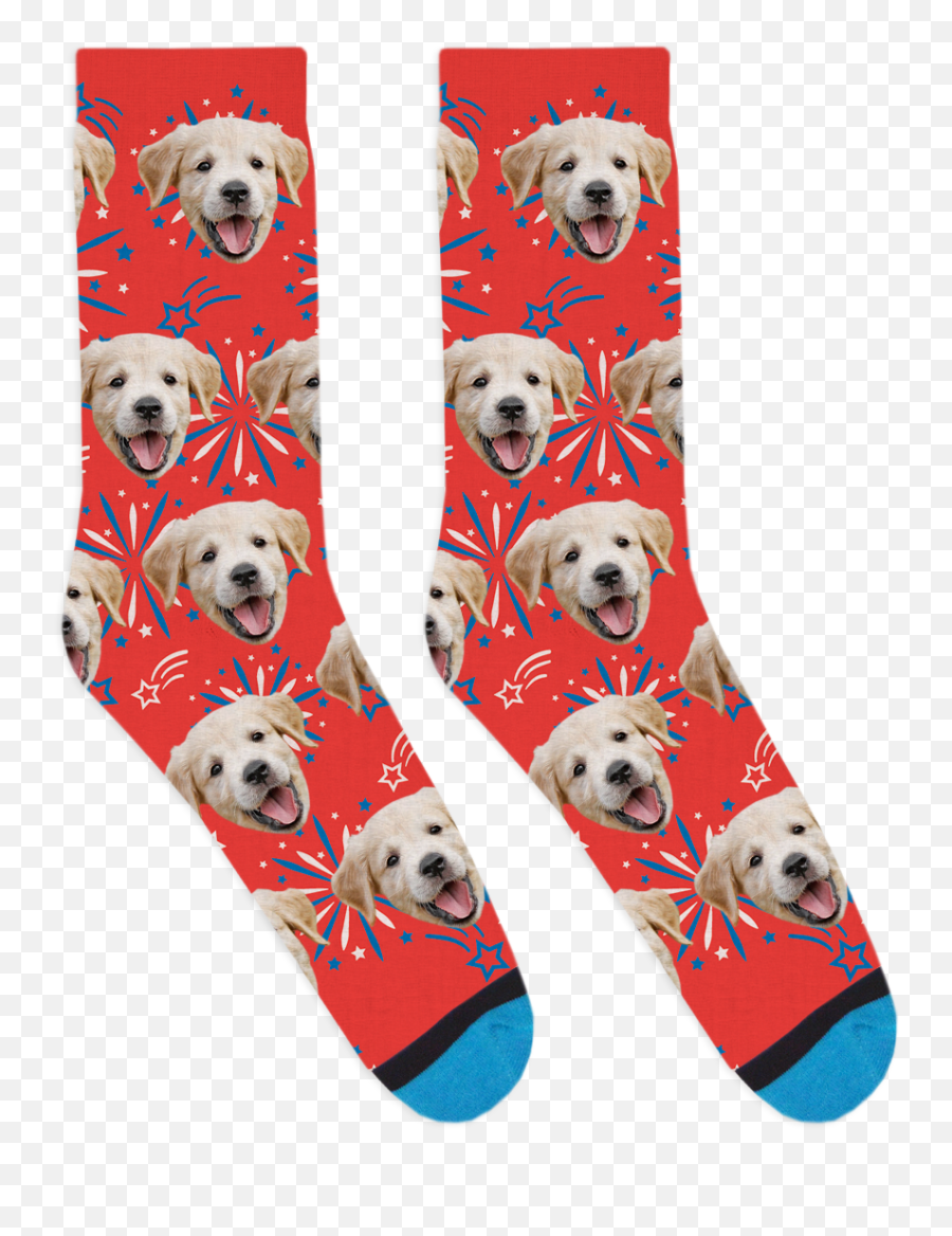 Custom Fourth Of July Fireworks Socks - Dog Supply Emoji,Fireworks Transparent