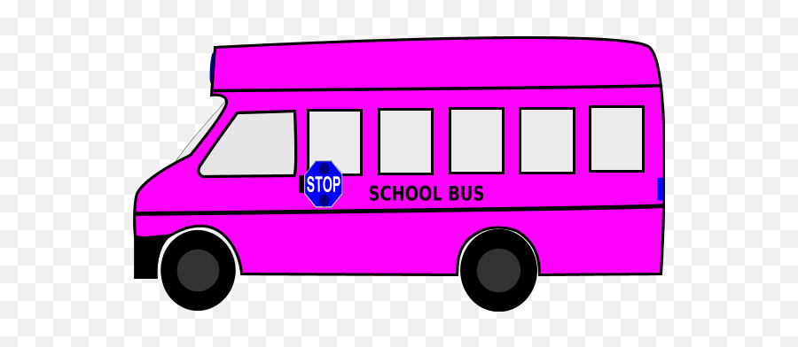 Download Pink Clipart School Bus - Red Cartoon School Bus Animated Pink School Bus Emoji,Pink Clipart