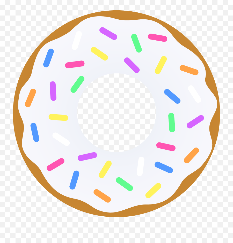 Donut Clip Art Black And White Free - Sprinkle Donut Clip Art Emoji,Donut Clipart