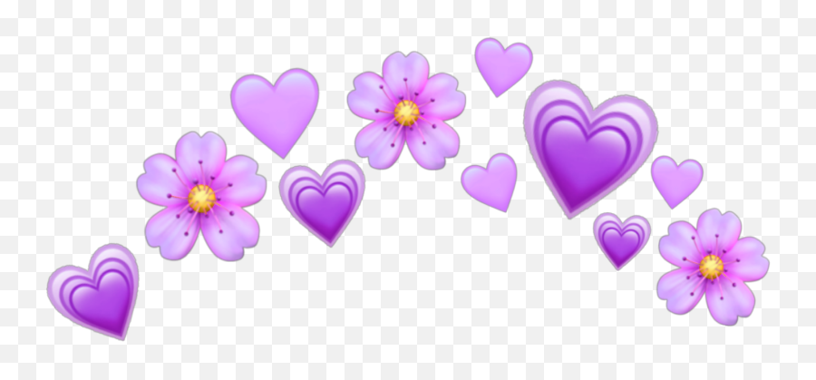 Pink Heart Emoji - Purple Heart Crown Png,Purple Heart Emoji Png