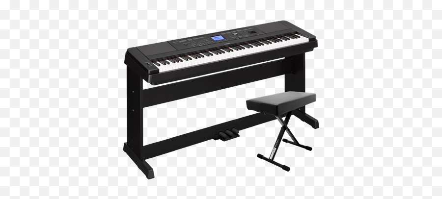 Yamaha Dgx660b Bundle With Pedals And Bench - Dgx 660 Emoji,Piano Keyboard Png