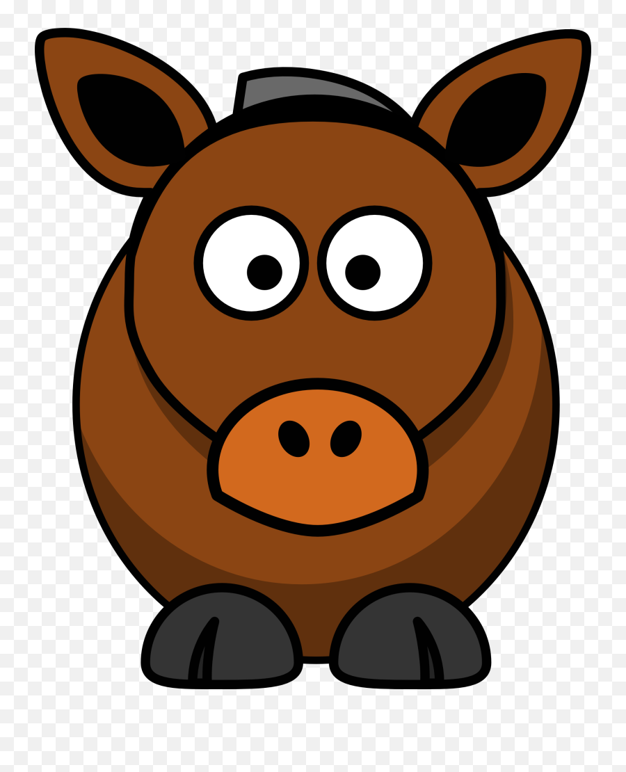 Free Clip Art - Cartoon Clip Art Donkey Emoji,Horse Clipart