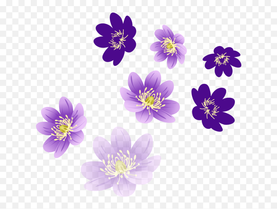Vector Flowers - Purple Flowers Vector Png Emoji,Flowers Png