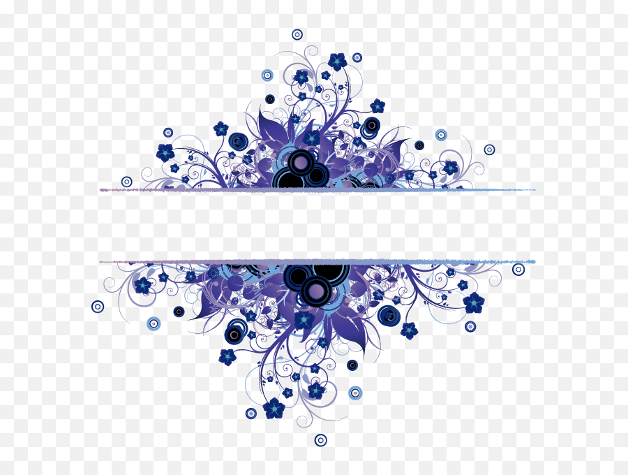 Flowers Flower Flower Swirly Swirls Swirl Frames Emoji,Blue Flowers Png