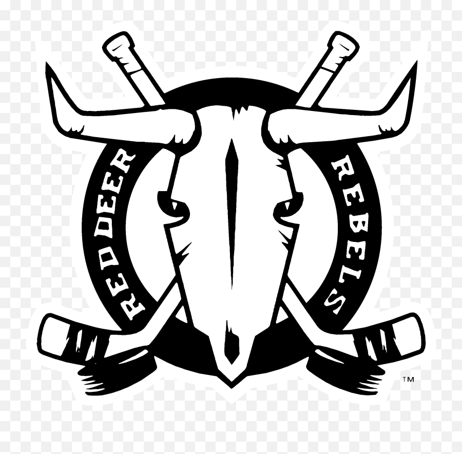 Black White Rebels Logo - Transparent Red Deer Rebels Logo Emoji,Rebel Logo