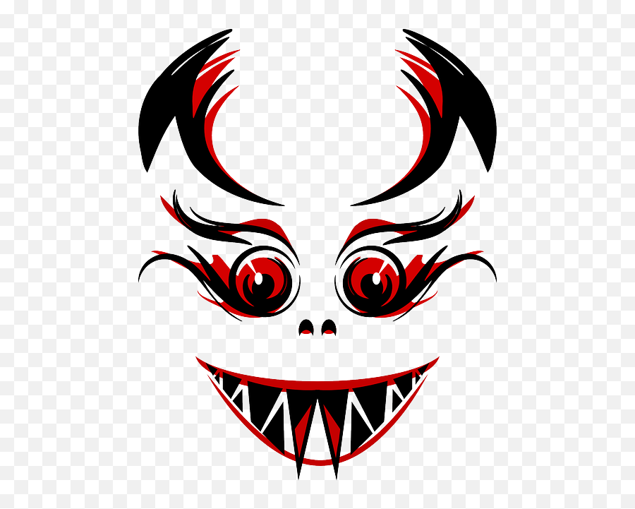 Evil Devil Demon Eyes Teeth Fangs Red - Vampire Face Emoji,Devil Face Png