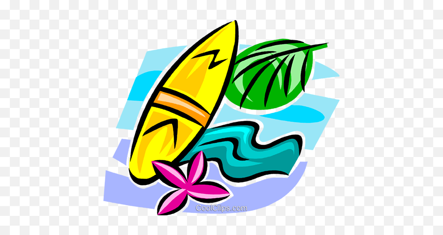 Surfboard Royalty Free Vector Clip Art Illustration - List Of Surface Water Sports Emoji,Surfboard Clipart