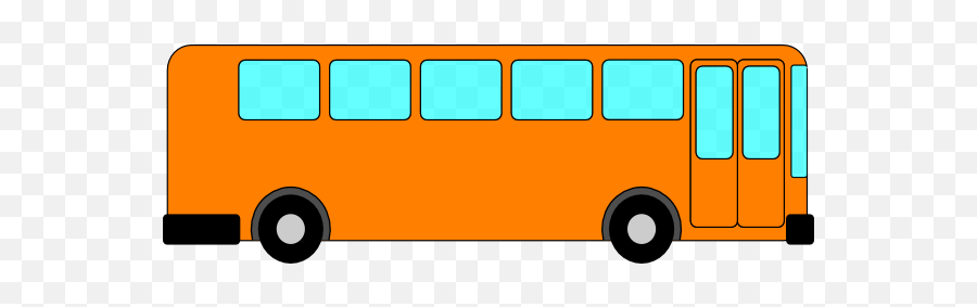Orange Bus Clip Art At Clkercom - Vector Clip Art Online Emoji,Shuttle Clipart