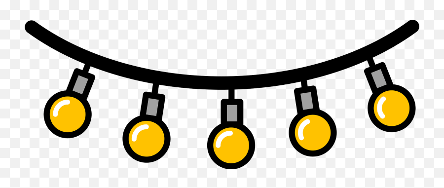 Wedding String Light Clipart - Dot Emoji,Light Clipart